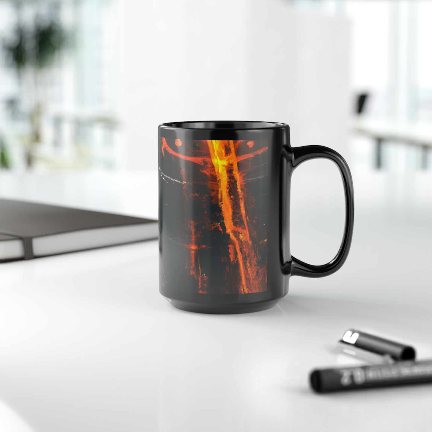 Vertex Audit - Sunk Cost, Abstractly - Black Ceramic Mug 15oz