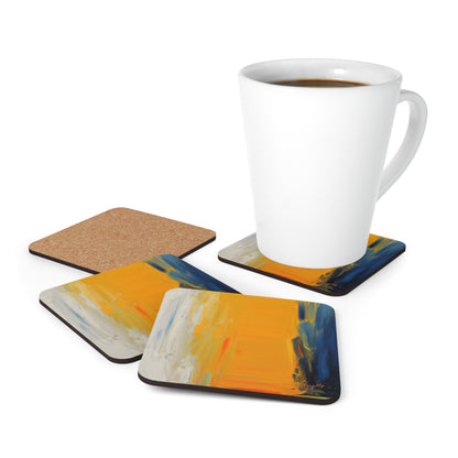 Pixeo Compound - Scandium, Abstractly - Corkwood Coaster Set of 4