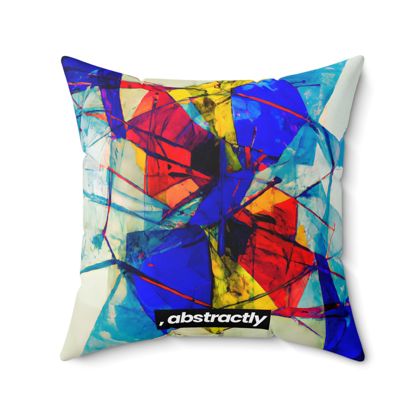 Geraldine Hallsworth - Tension Force, Abstractly - Faux Suede Throw Pillow