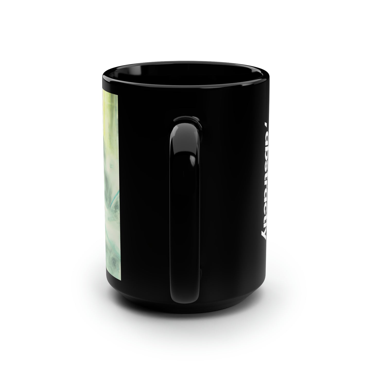 Clarissa Bohm - Electromagnetic Force, Abstractly - Black Ceramic Mug 15oz