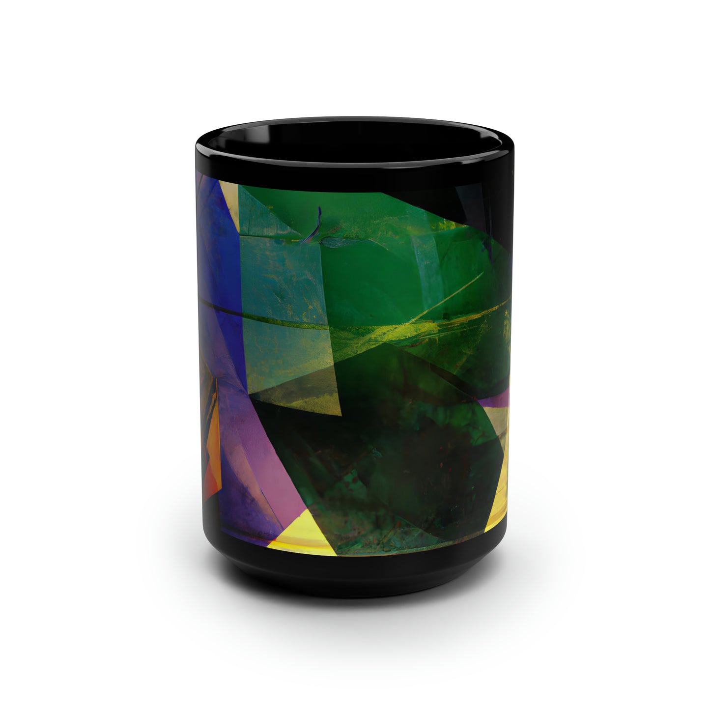 Karl Whitlock - Weak Force, Abstractly - Black Ceramic Mug 15oz