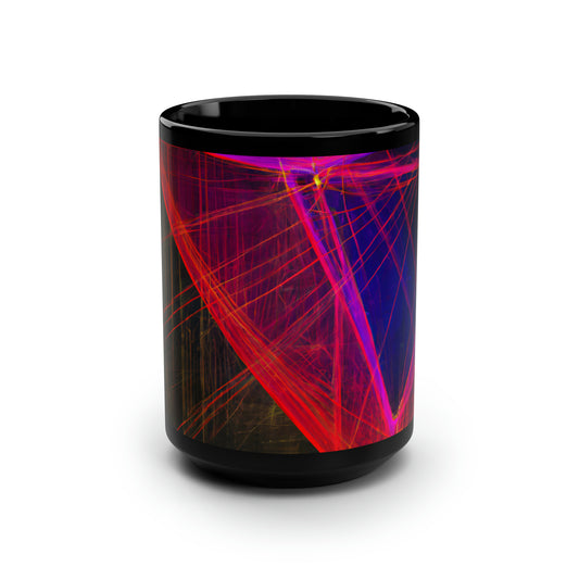 Lena Richmond - Magnetic Force, Abstractly - Black Ceramic Mug 15oz