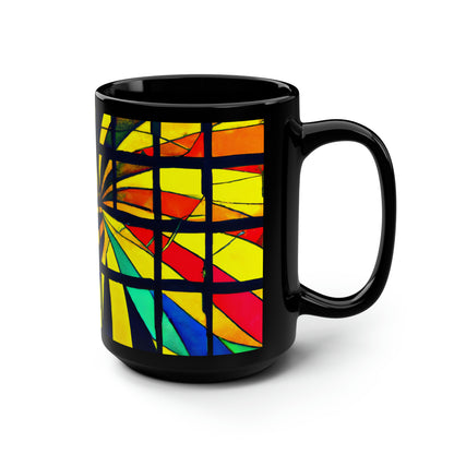 Geraldine Sutherland - Normal Force, Abstractly - Black Ceramic Mug 15oz