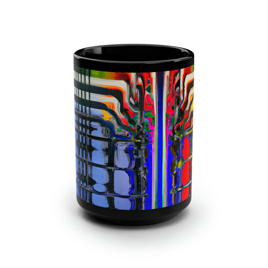 Leonardo Winterbourne - Strong Force, Abstractly - Black Ceramic Mug 15oz