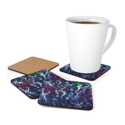 Violet Emission Oxide - Chemistry, Abstractly - Corkwood Coaster Set of 4