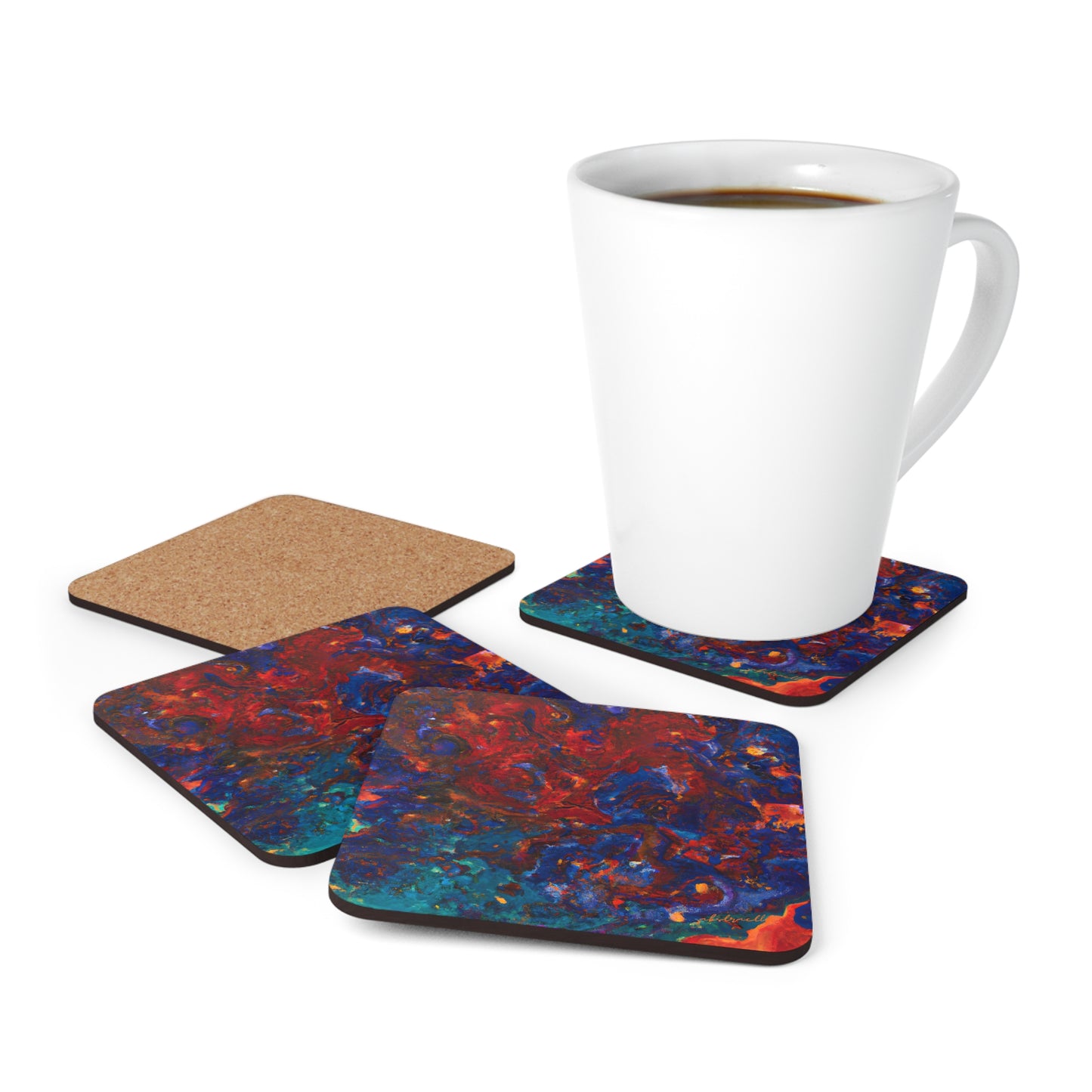 Quasarite Oxide - Chemistry, Abstractly - Corkwood Coaster Set of 4