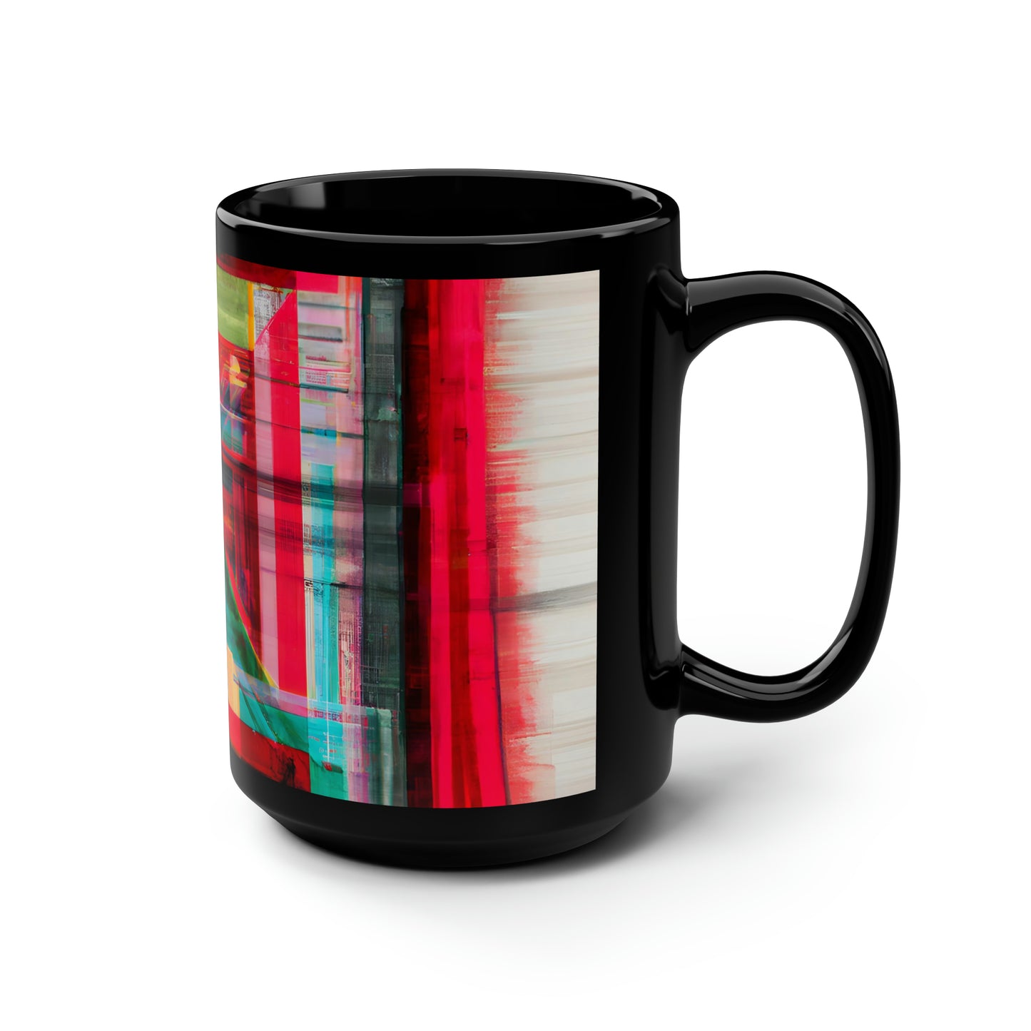 Mildred Hawking - Friction Force, Abstractly - Black Ceramic Mug 15oz