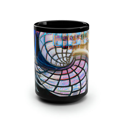 Margaret Haversham - Gravity Force, Abstractly - Black Ceramic Mug 15oz