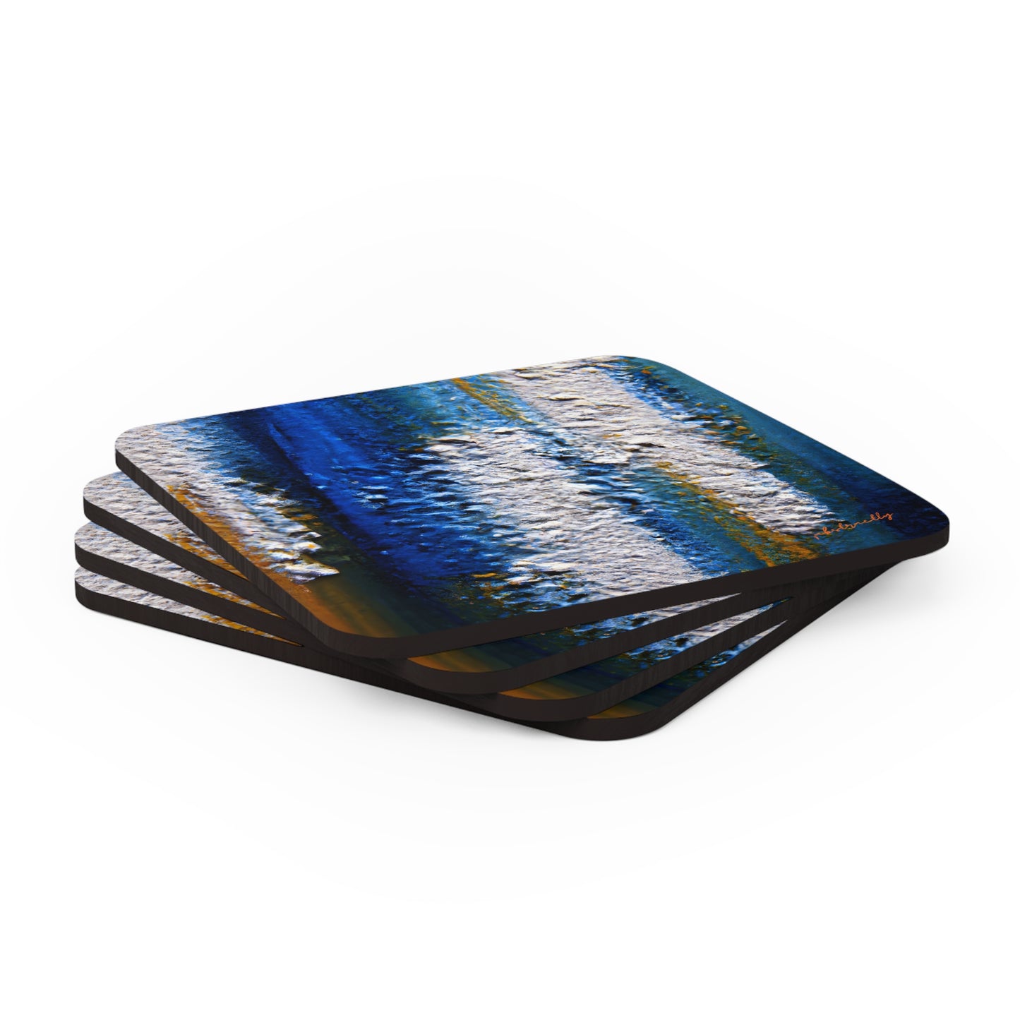 Crystalloxium Hydraflux - Chemistry, Abstractly - Corkwood Coaster Set of 4