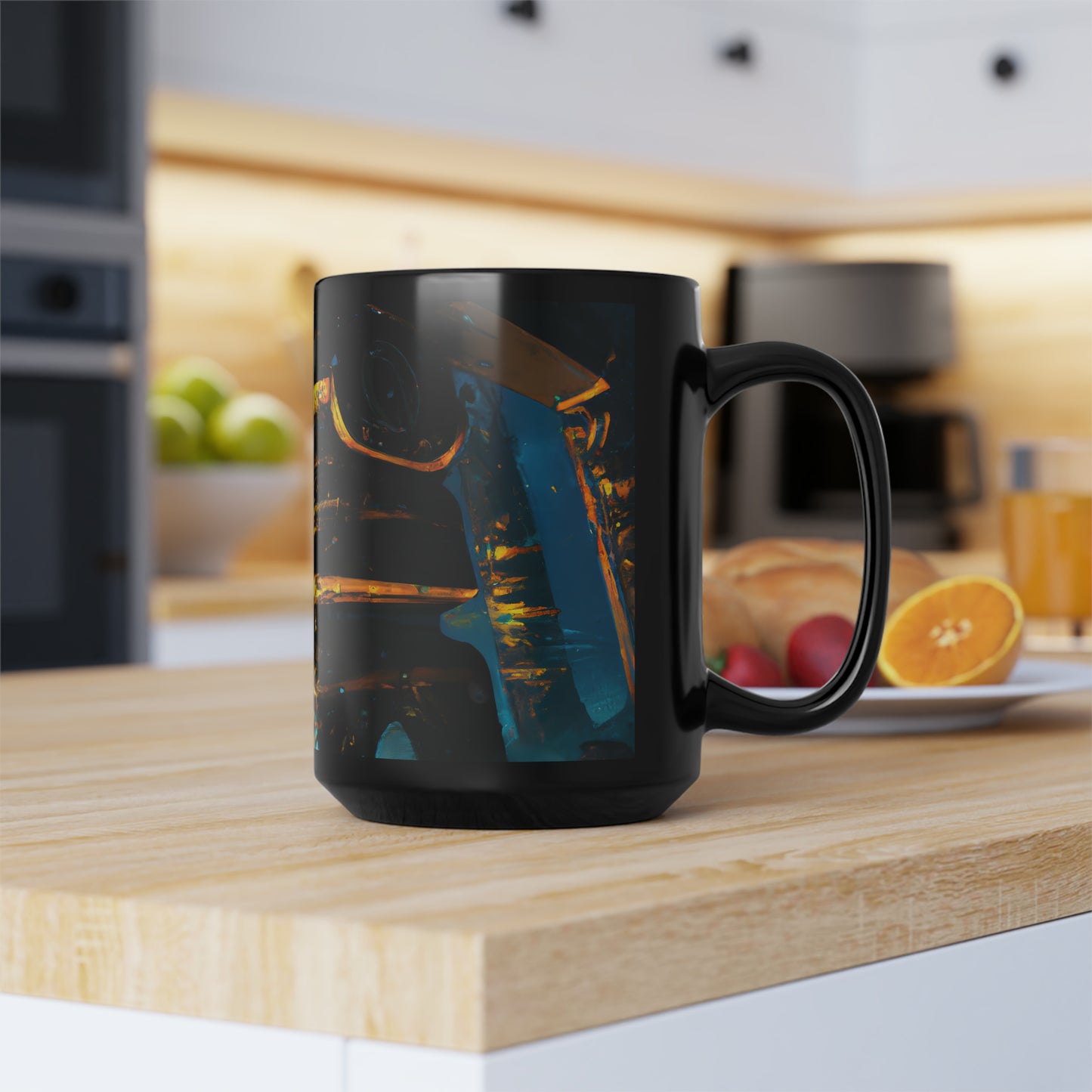 Valor Point - Capital, Abstractly - Black Ceramic Mug 15oz