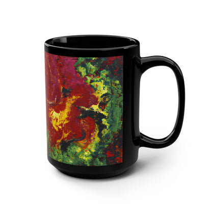 Johannsonite Crystal - Chemistry, Abstractly - Black Ceramic Mug 15oz