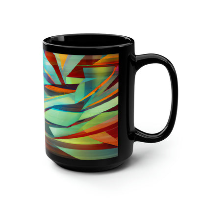 Lilly Stark - Gravity Force, Abstractly - Black Ceramic Mug 15oz