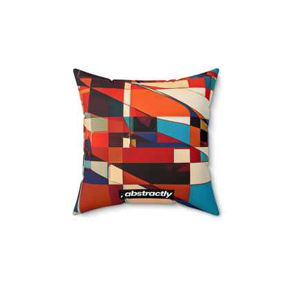 Karen Rosenthal - Applied Force, Abstractly - Faux Suede Throw Pillow