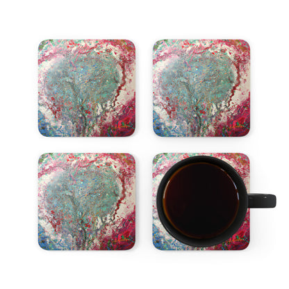 Vanadium Synthetite - Chemistry, Abstractly - Corkwood Coaster Set of 4