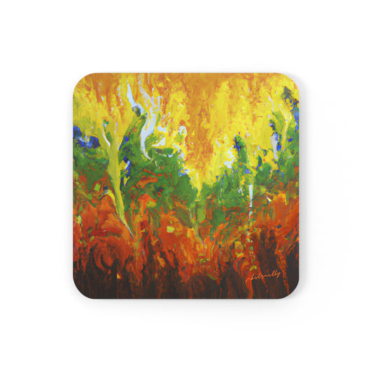 Frigivenium Crystal - Chemistry, Abstractly - Corkwood Coaster Set of 4