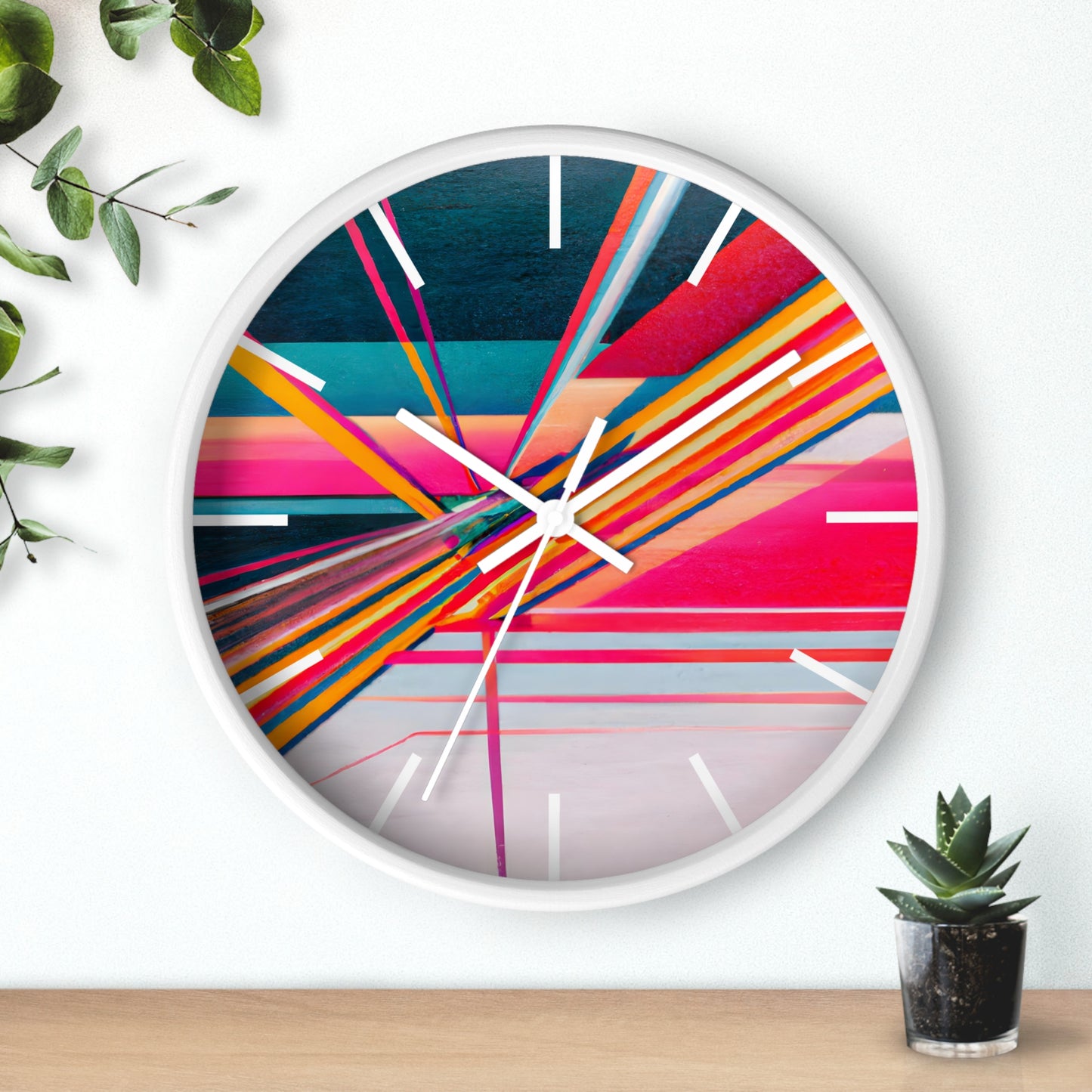 Elizabeth Perkins - Electric Force, Abstractly - Wall Clock