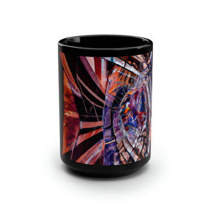 Belinda Hayes - Electromagnetic Force, Abstractly - Black Ceramic Mug 15oz