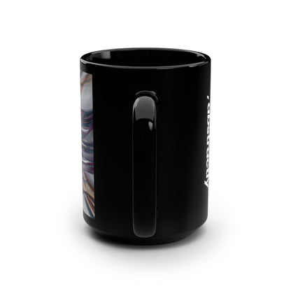 Francis Thorne - Normal Force, Abstractly - Black Ceramic Mug 15oz