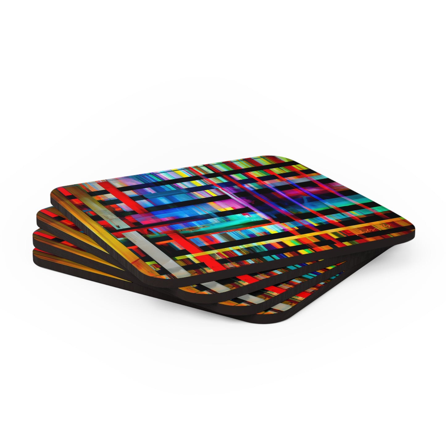 Pasty Jenkins - Electromagnetic Force, Abstractly - Corkwood Coaster Set of 4