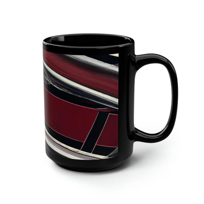 Edwin Holloway - Spring Force, Abstractly - Black Ceramic Mug 15oz