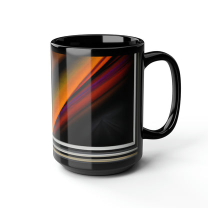 Rowan Abernathy - Spring Force, Abstractly - Black Ceramic Mug 15oz