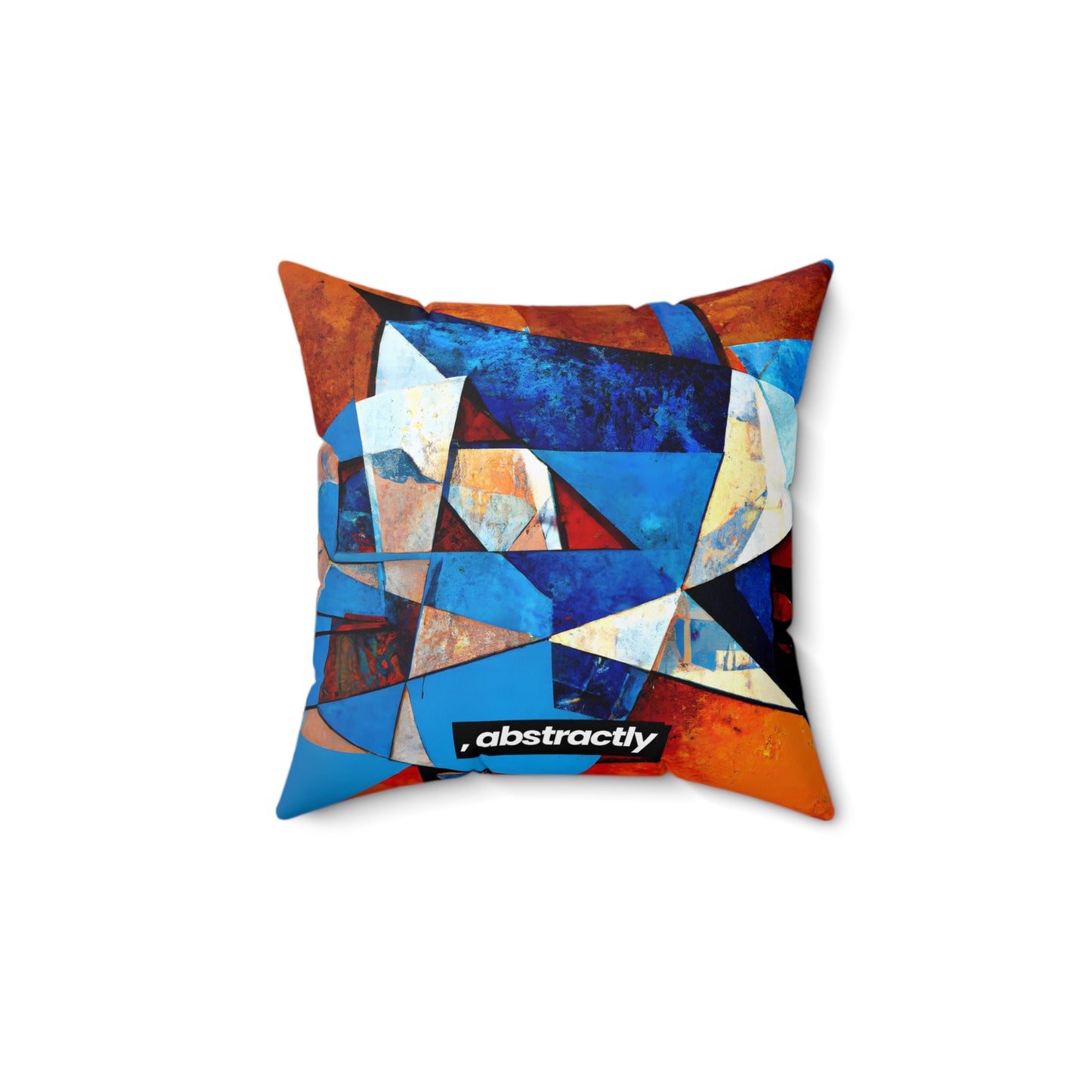 Bernard Fenton - Applied Force, Abstractly - Faux Suede Throw Pillow