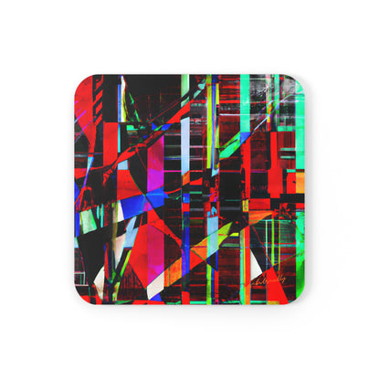 Rebecca Swanson - Applied Force, Abstractly - Corkwood Coaster Set of 4