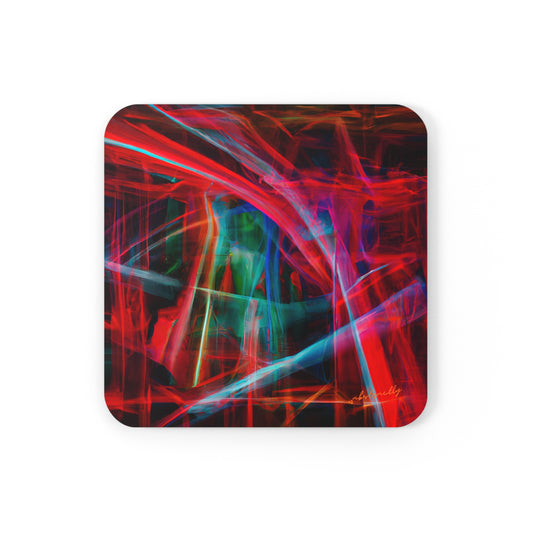 Maria Everton - Weak Force, Abstractly - Corkwood Coaster Set of 4