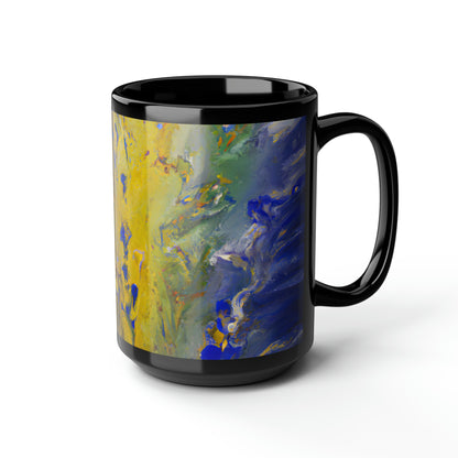 Lavoisier's Luminance - Chemistry, Abstractly - Black Ceramic Mug 15oz