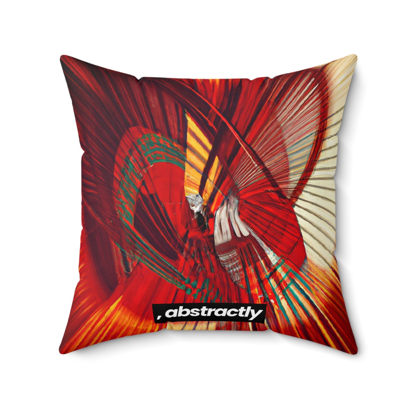 Margaret Rosenbaum - Spring Force, Abstractly - Faux Suede Throw Pillow