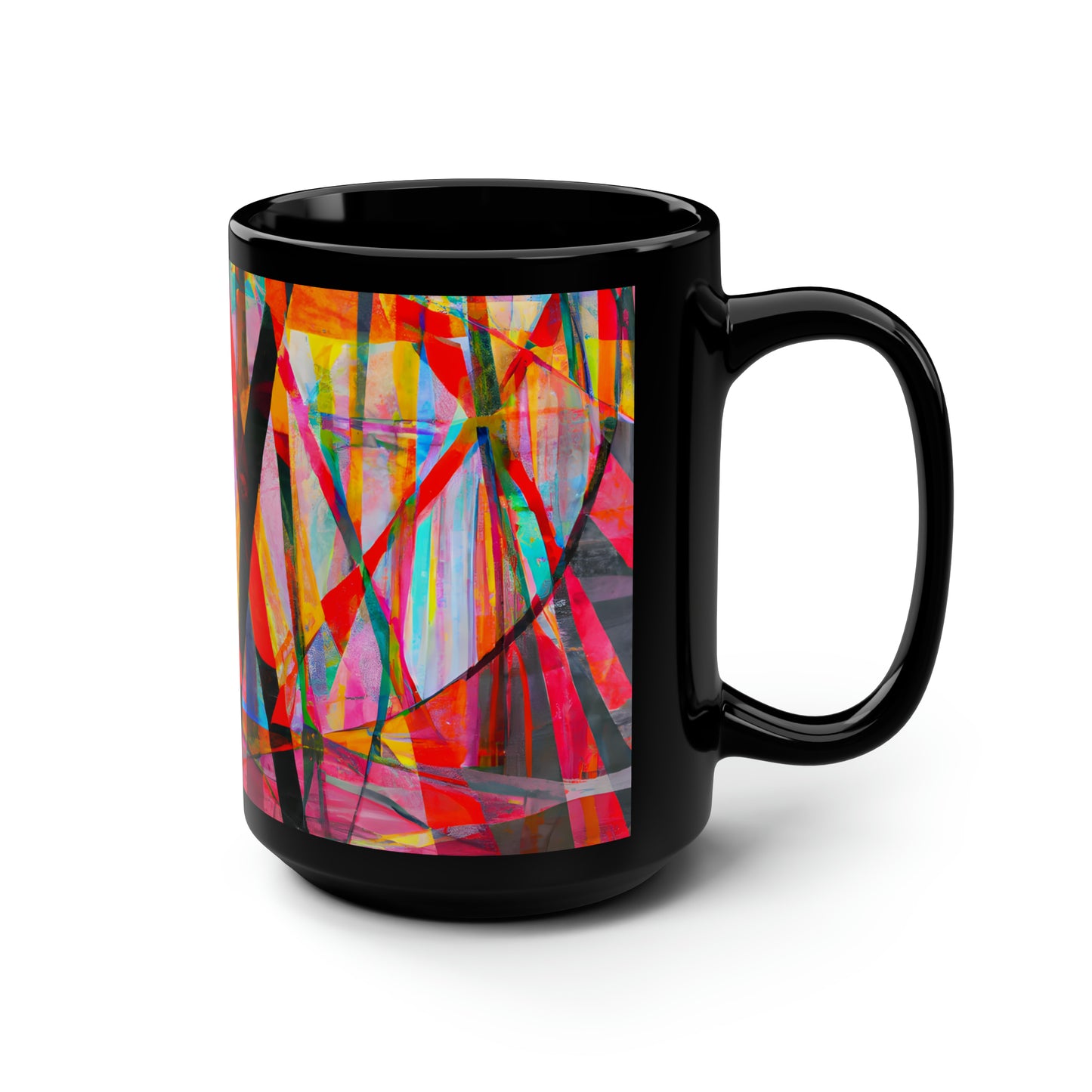 Milton Browning - Normal Force, Abstractly - Black Ceramic Mug 15oz