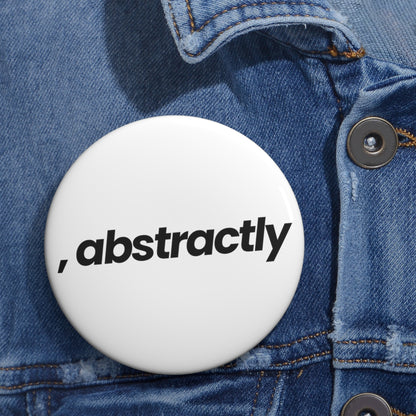 [, abstractly] Black-on-White - Pin Button