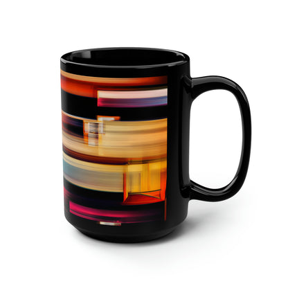 Harold Bloomfield - Strong Force, Abstractly - Black Ceramic Mug 15oz