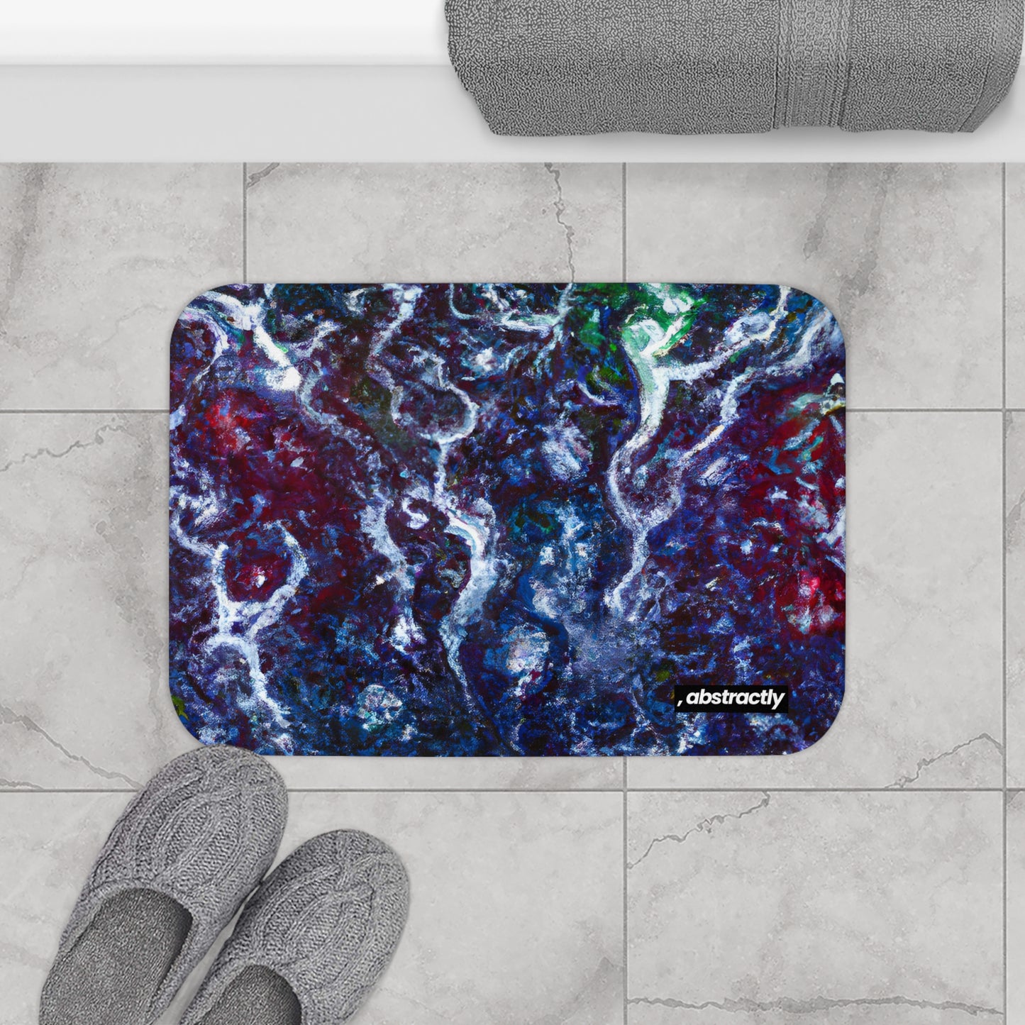 Violet Emission Oxide - Chemistry, Abstractly - Bath Mat