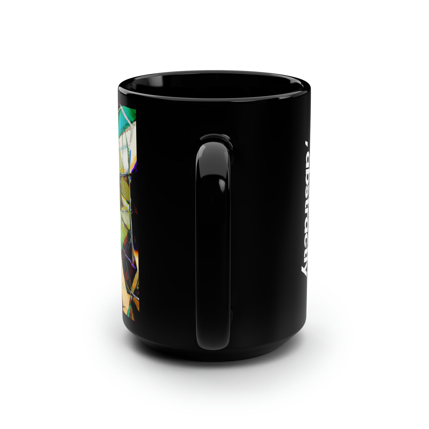 Adrianne Lehmann - Electric Force, Abstractly - Black Ceramic Mug 15oz