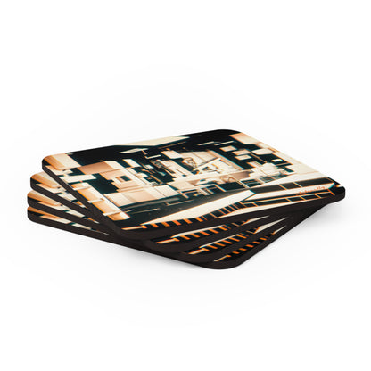 Starling Audit - Accrual, Abstractly - Corkwood Coaster Set of 4