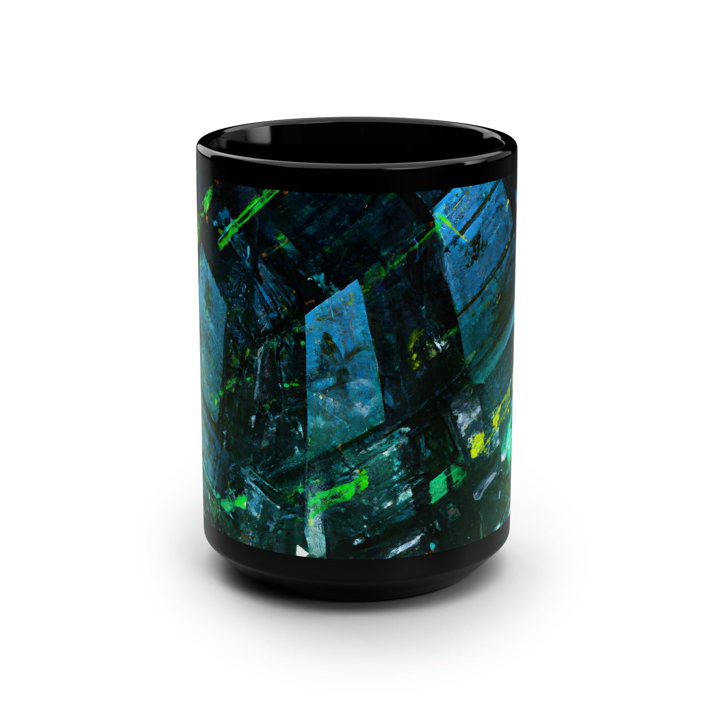 Pinnacle Metrics - Accrual, Abstractly - Black Ceramic Mug 15oz