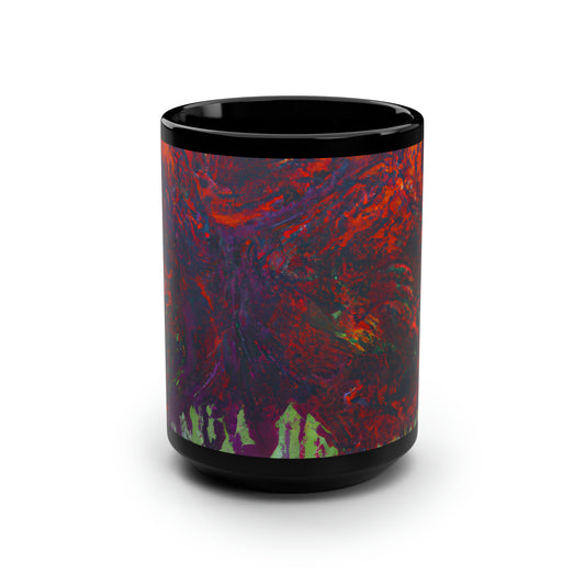 Quantum Carbonate - Chemistry, Abstractly - Black Ceramic Mug 15oz