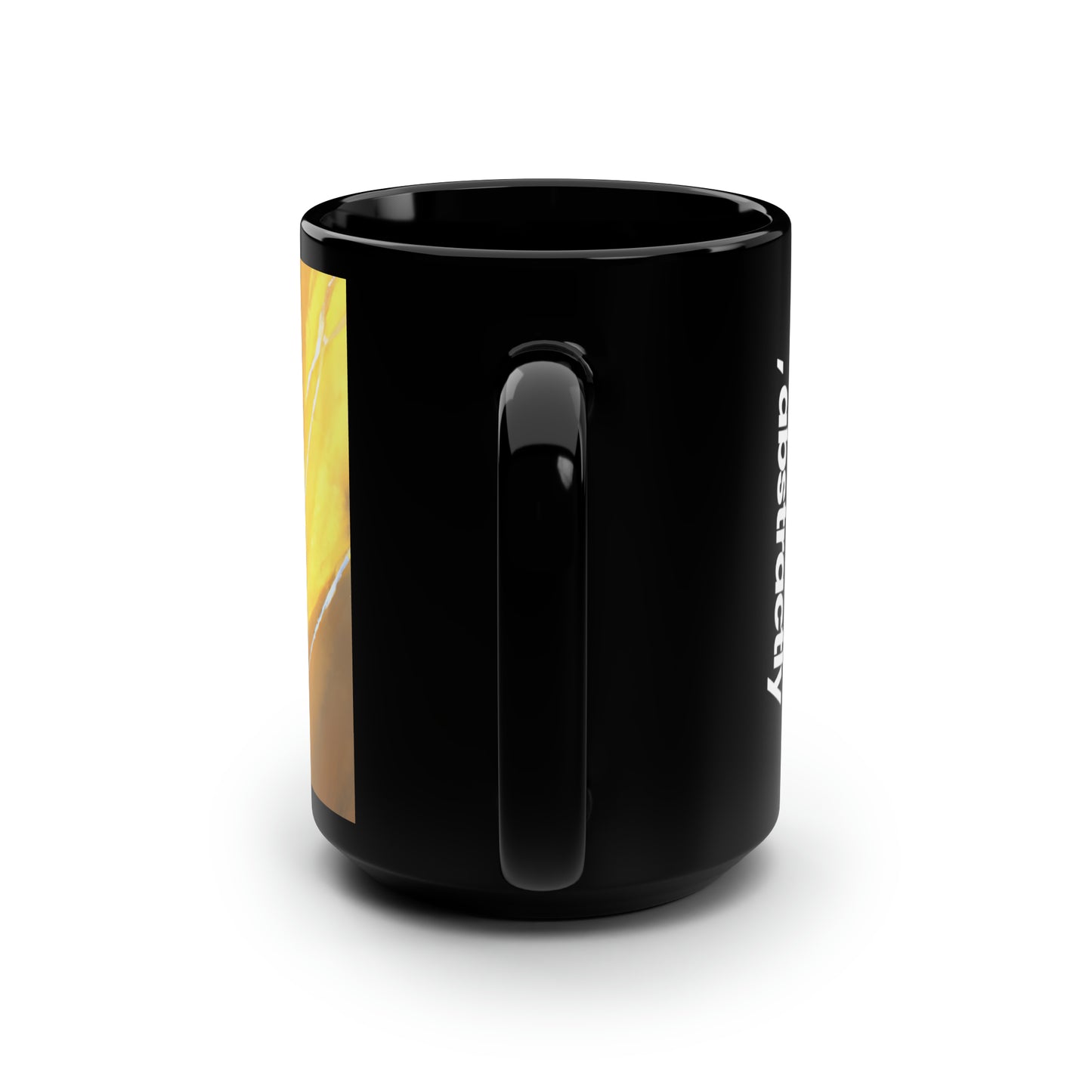 Cybernite Alloy - Titanium, Abstractly - Black Ceramic Mug 15oz