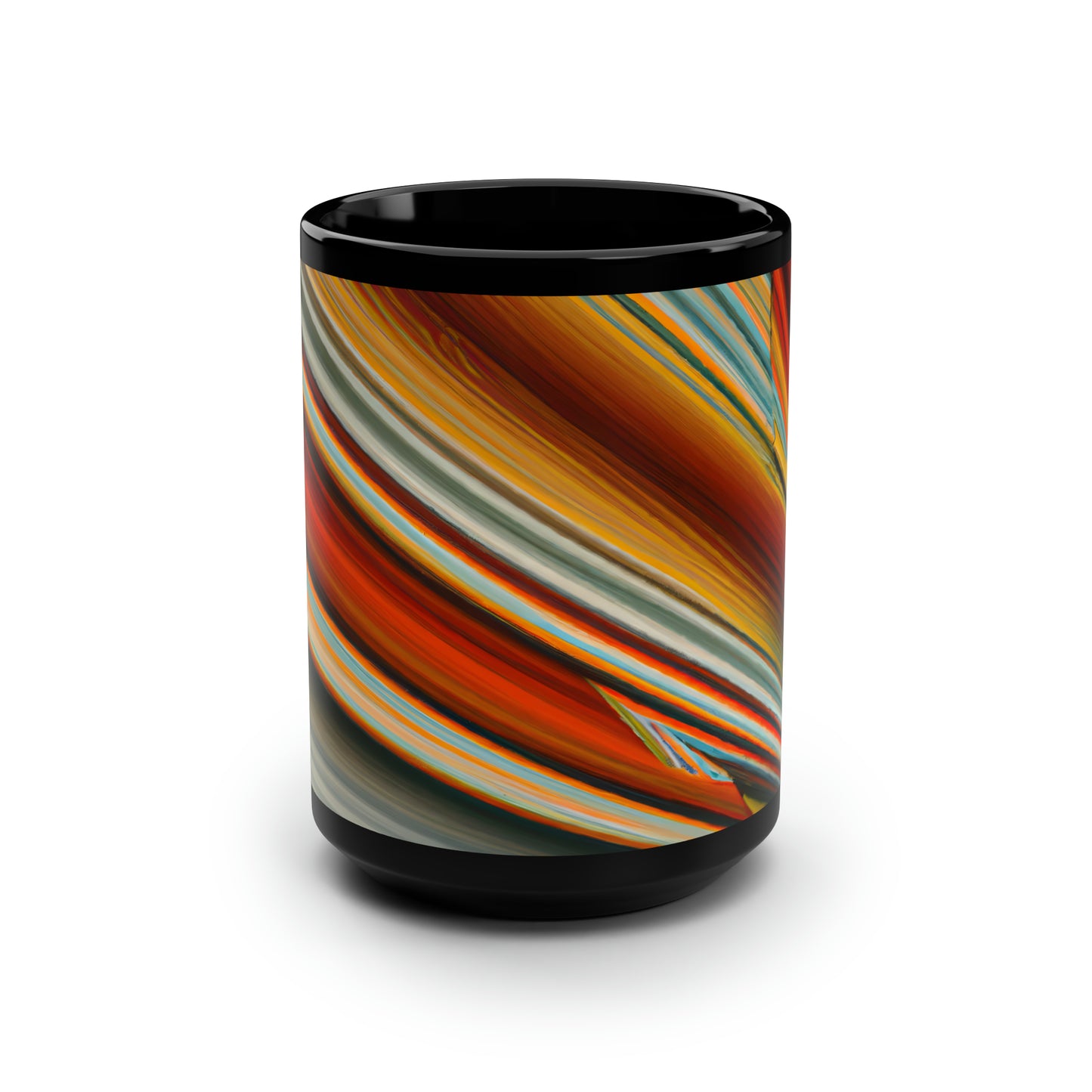 Melvin Strickland - Friction Force, Abstractly - Black Ceramic Mug 15oz