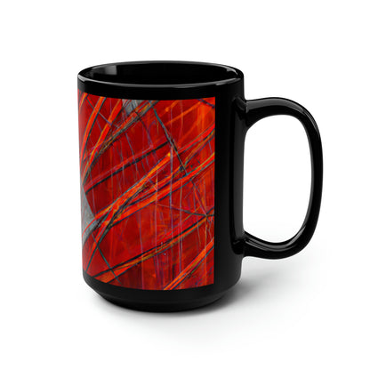 Adrienne Dufresne - Gravity Force, Abstractly - Black Ceramic Mug 15oz