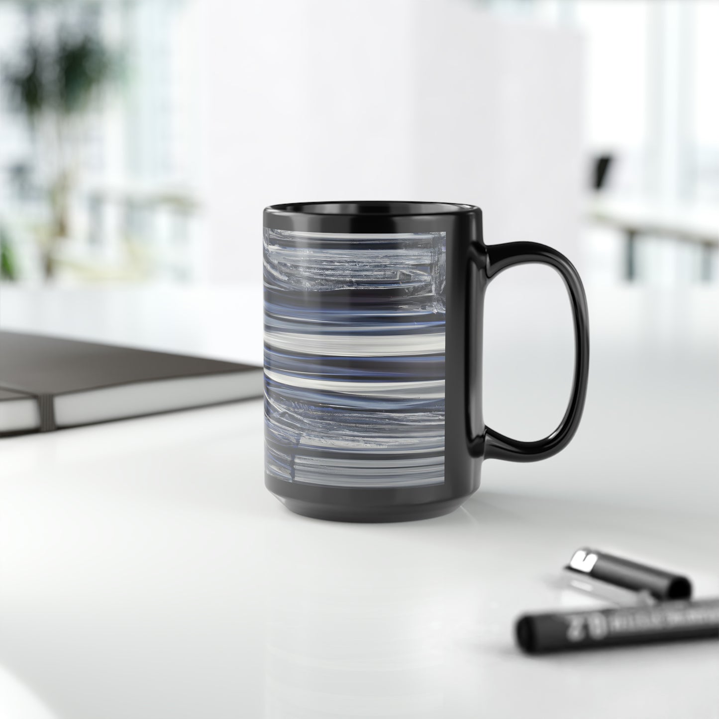 Victoria Eisenhardt - Spring Force, Abstractly - Black Ceramic Mug 15oz