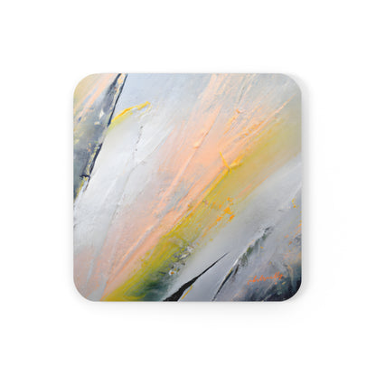 Astroflite Crystal - Aluminum, Abstractly - Corkwood Coaster Set of 4