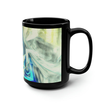 Clarissa Bohm - Electromagnetic Force, Abstractly - Black Ceramic Mug 15oz