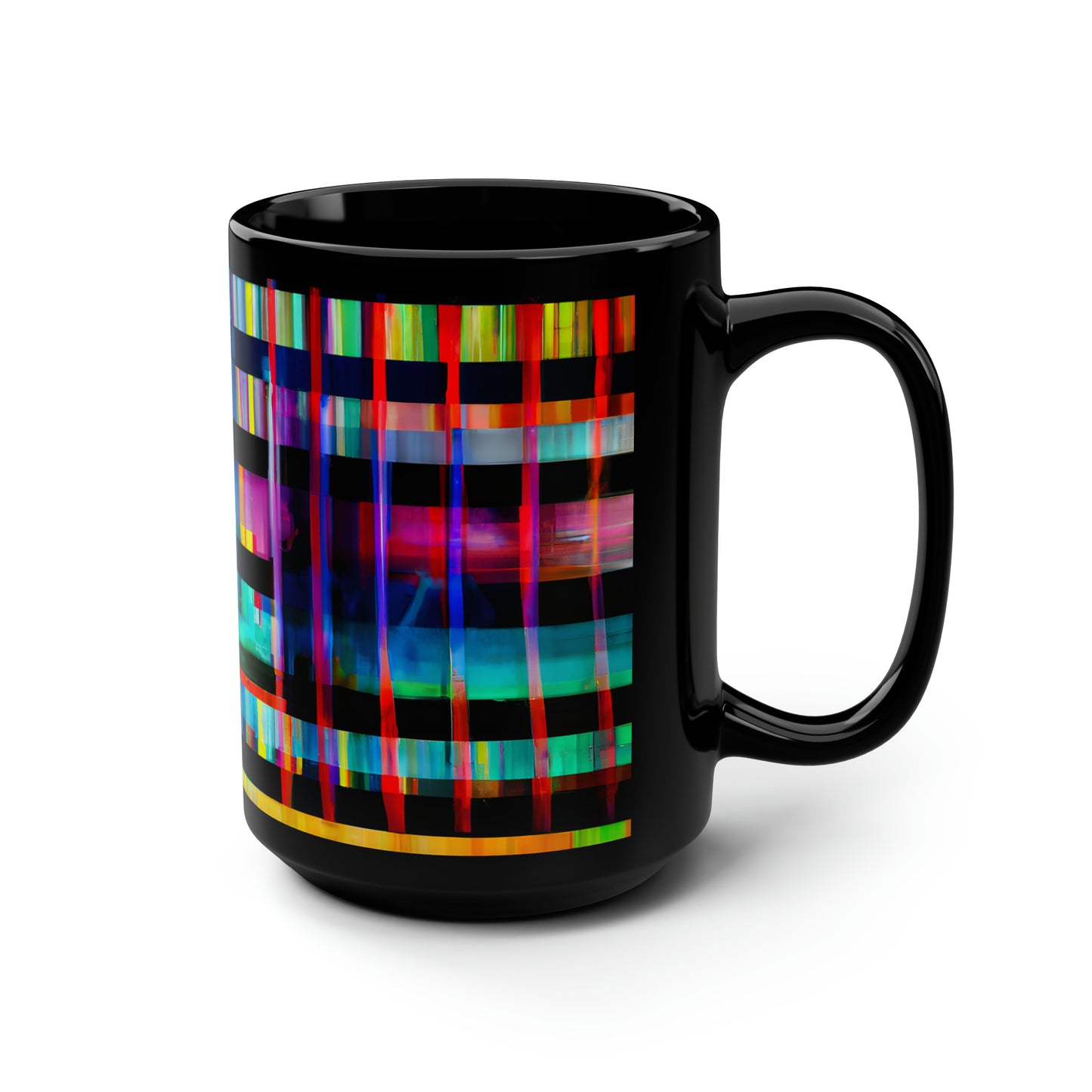 Pasty Jenkins - Electromagnetic Force, Abstractly - Black Ceramic Mug 15oz