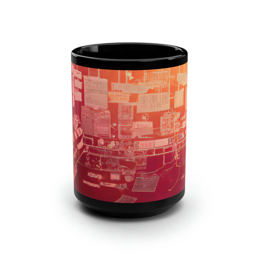 Eagle Integrity - Cash Flow, Abstractly - Black Ceramic Mug 15oz