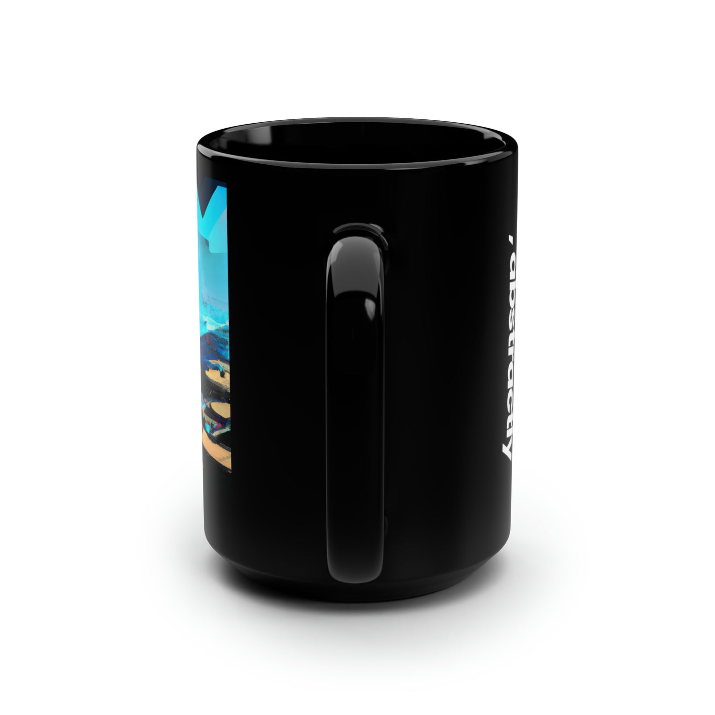 Glacier Capital - Interest, Abstractly - Black Ceramic Mug 15oz