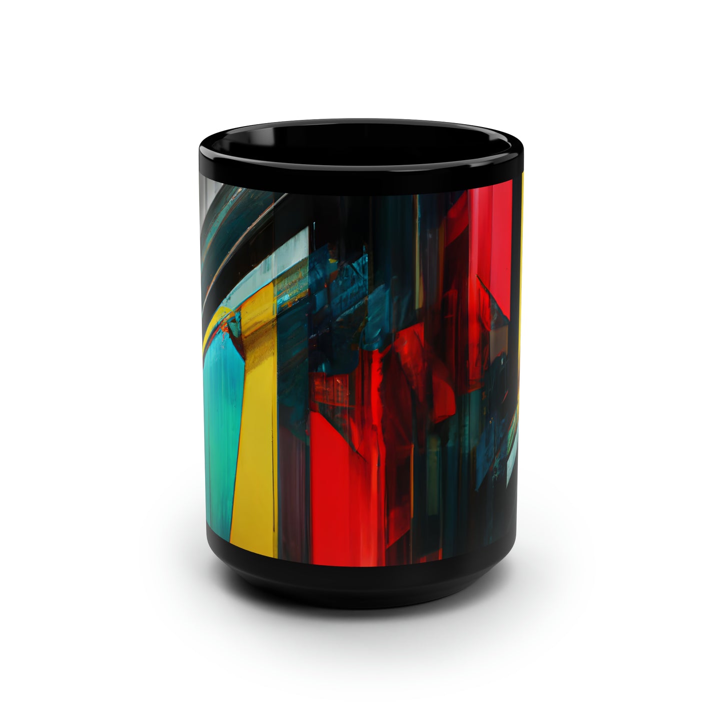 Walter Fiedler - Strong Force, Abstractly - Black Ceramic Mug 15oz