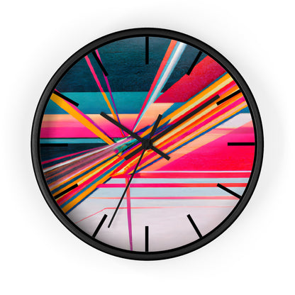 Elizabeth Perkins - Electric Force, Abstractly - Wall Clock