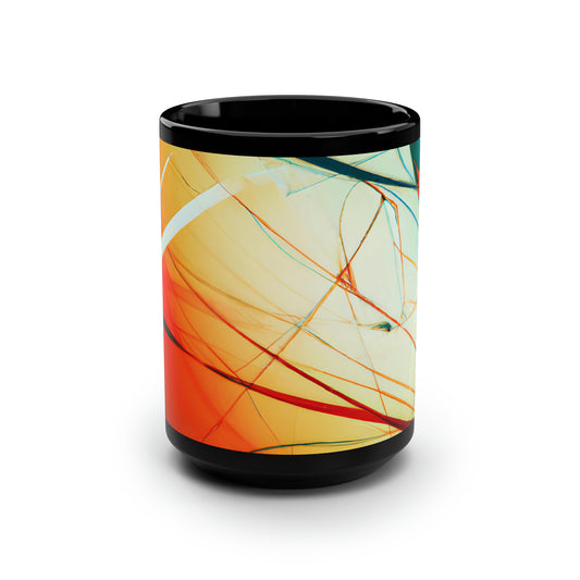 Margot Hammond - Weak Force, Abstractly - Black Ceramic Mug 15oz